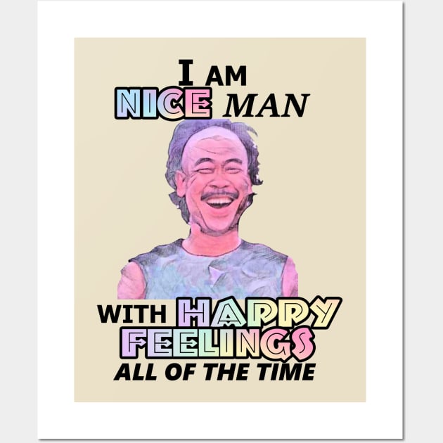 Kung Pow - Nice Man, Happy Feelings Wall Art by red-leaf